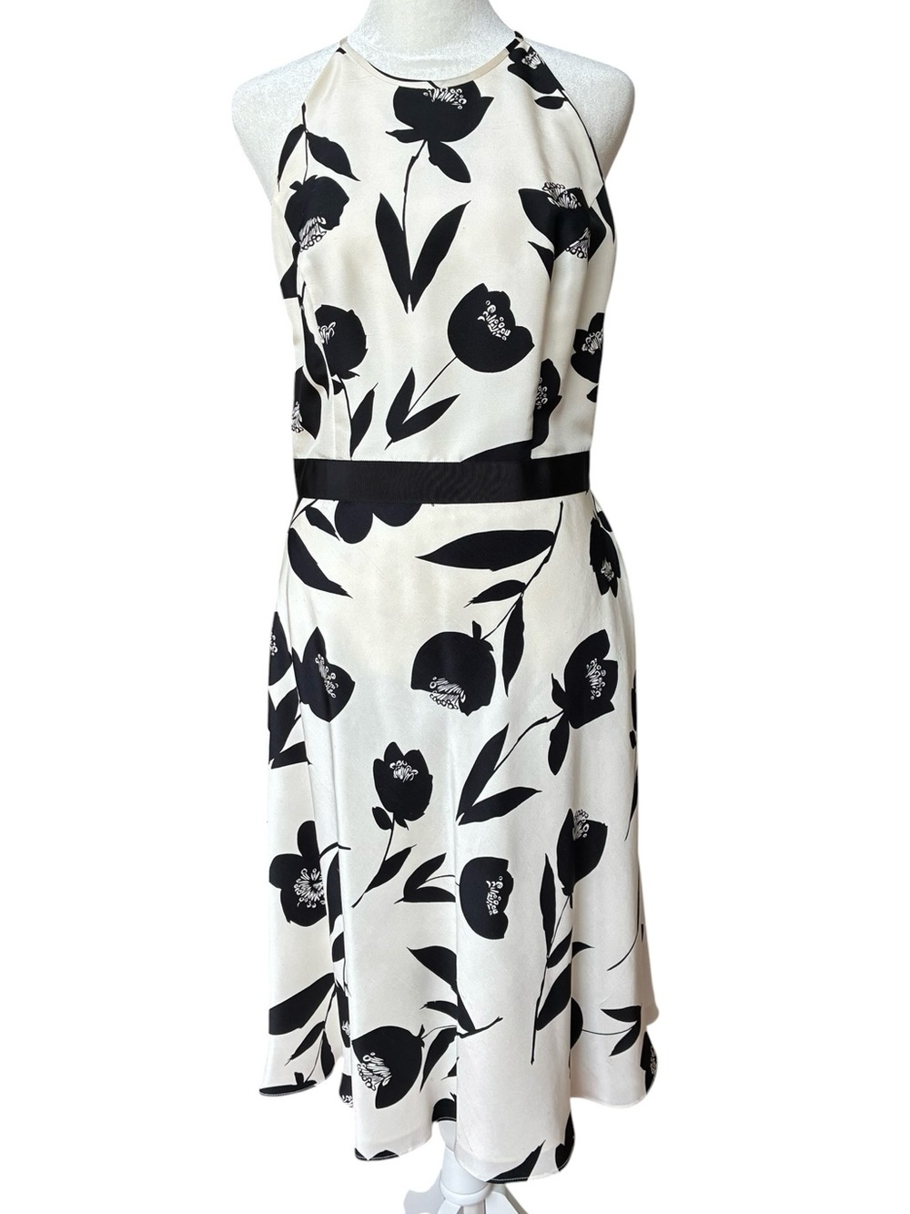 Ann Taylor Fit and Flare Tulip Print Dress
